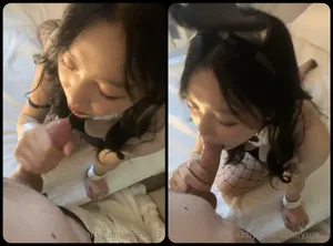 Thỏ con nứng lồn thích liếm cục thịt to